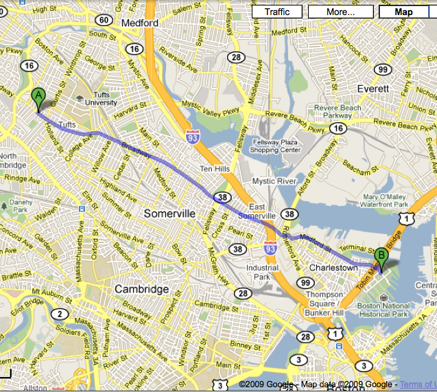 Teele Square to Charlestown Navy Yard